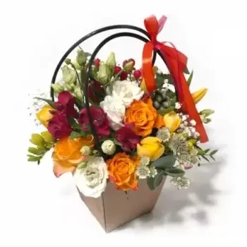 Венгрия цветы- Рад тебя видеть - Цветочная коробка Цветок Доставка