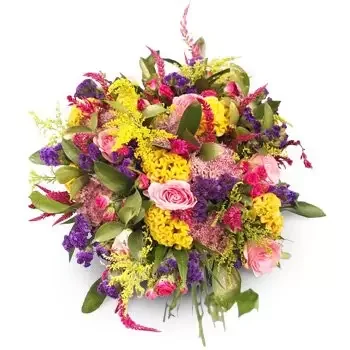 Kornet Chehwan bunga- Susunan 6 Bunga Penghantaran