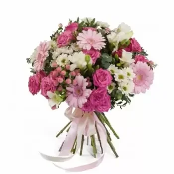 بائع زهور اليونان- بينك دريم - باقة من الزهور زهرة التسليم