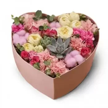 بائع زهور اليونان- بينك ماجيك - صندوق زهور زهرة التسليم