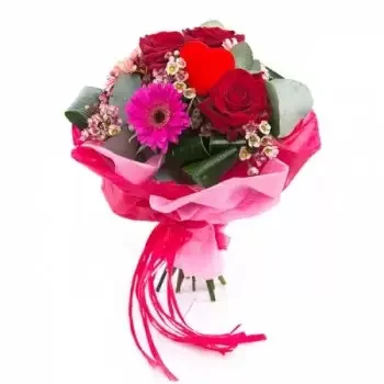 fiorista fiori di Ungheria- CUORE AMANTE - BOUQUET DI FIORI Fiore Consegna