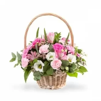 헝가리 꽃- 핑크 피크닉 - 꽃바구니 꽃 배달