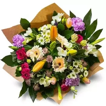 Δουβλίνο λουλούδια- Πλούσιο μπουκέτο Λουλούδι Παράδοση