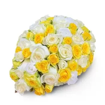 Кала Джондал цветя- Жълто и бяло Цвете Доставка