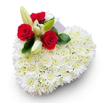 fleuriste fleurs de San Miguel- Arrangement de coeur Fleur Livraison