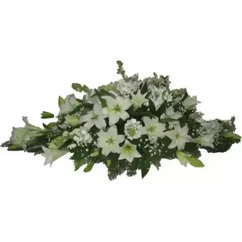 flores Palermo floristeria -  Ramo blanco para ataúd Ramos de  con entrega a domicilio