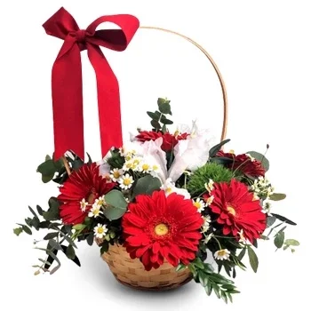 Λισαβόνα λουλούδια- Καλάθι Ευτυχίας Μπουκέτο/ρύθμιση λουλουδιών
