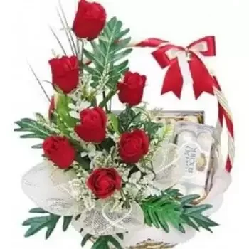 flores Jirja floristeria -  Cesta dulce Ramos de  con entrega a domicilio