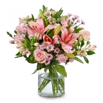 Эйндховен цветы- Капающий розовый Цветок Доставка