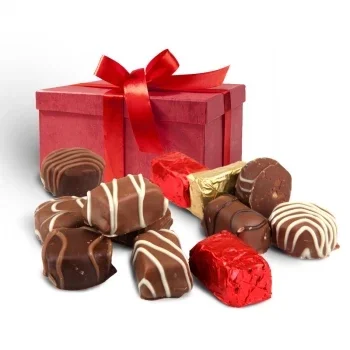 Amsterdam Florarie online - Cutie delicioasă cu bomboane de ciocolată Buchet