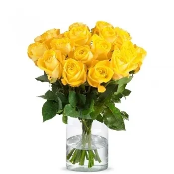 fleuriste fleurs de Beringe- Bouquet de roses jaunes Fleur Livraison