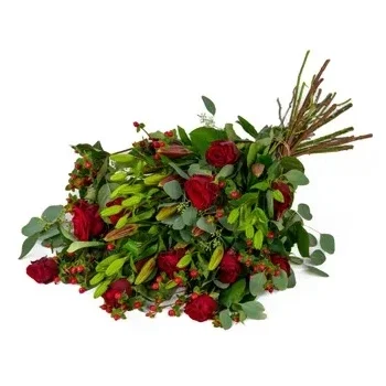 חרונינגן פרחים- זר לוויה - אדום פרח משלוח