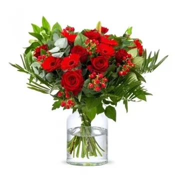Holland Blumen Florist- Romantischer roter Blumenstrauß Blumen Lieferung