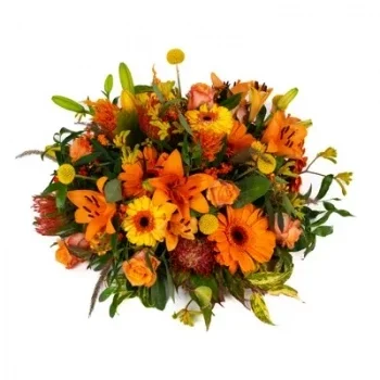 Utrecht-virágok- Biedermeier narancssárga árnyalatok 