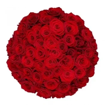 Borne flowers  -  50 red roses | Florist Flower Delivery