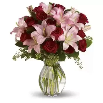 Blahodatne Blumen Florist- Rote und rosa Sinfonie Blumen Lieferung