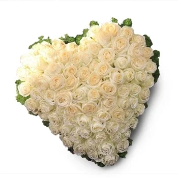 fiorista fiori di Casablanca- cuore bianco Fiore Consegna