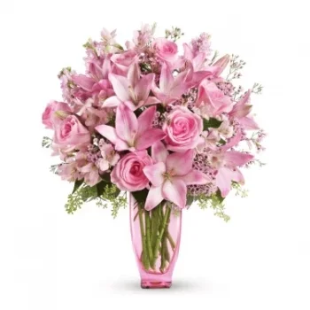 디엔 비엔 푸 꽃- 핑크 러브 꽃 배달