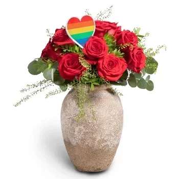 Nerja חנות פרחים באינטרנט - אוסף אדום זר פרחים