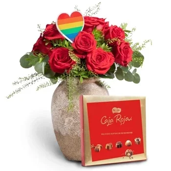 Castellar del Vallés λουλούδια- Δώρο Caja Roja Λουλούδι Παράδοση