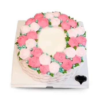 베트남 온라인 꽃집 - 로즈 오션 케이크 부케