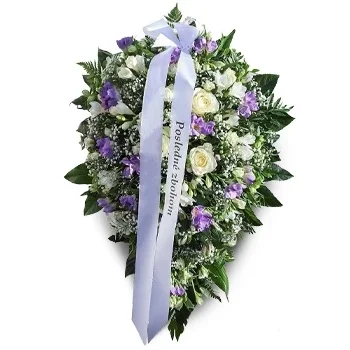 Bratislava flowers  -  Tear white purple Flower Delivery