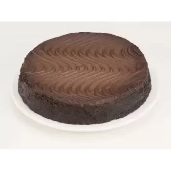 Jeddah Online kvetinárstvo - Tmavá čokoláda tvarohový koláč Kytica