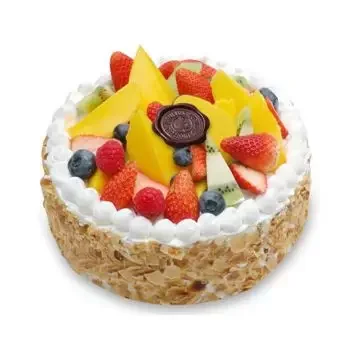 شنغهاي الزهور على الإنترنت - كعكة الفاكهة باقة
