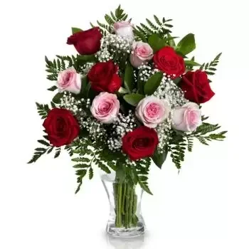 אל-מלכיה - קרזקאן פרחים- ורוד ותשוקה אדומה זר פרחים/סידור פרחים