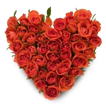 Barjatinskij Rajon bloemen bloemist- Romantisch hart Bloem Levering