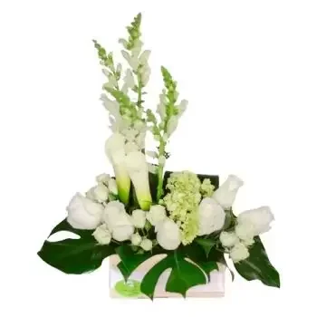 fleuriste fleurs de Curacao- Gerbe de cercueil calme et rustique Fleur Livraison