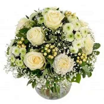 Alsterdorf Blumen Florist- Frische weiße Sympathie Blumen Lieferung