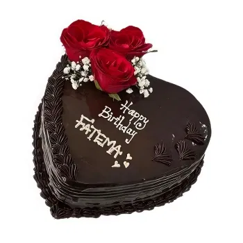 Balili flowers  -  Passion Heart Cake Flower Delivery