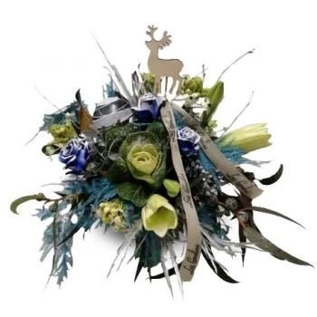 Μαδρίτη λουλούδια- Μέσα Μπλε Λουλούδι Παράδοση
