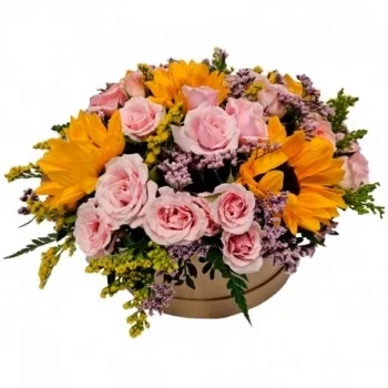 מדריד פרחים- קופסת כובעים פרח משלוח