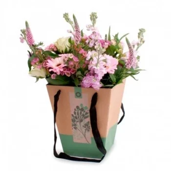 flores Madrid floristeria -  Bolsa de papel kraft Ramos de  con entrega a domicilio