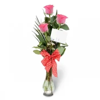 fleuriste fleurs de Grenade- Trio de fards à joues roses Fleur Livraison