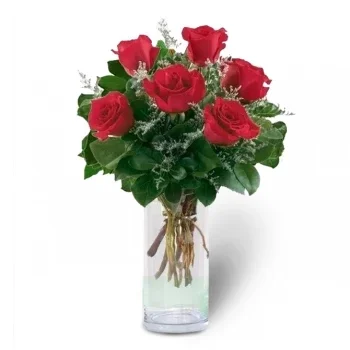 fleuriste fleurs de Los Monteros- Roses romantiques rubis Fleur Livraison