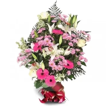 Spanien Blumen Florist- Rosa Eleganzstrauß Blumen Lieferung