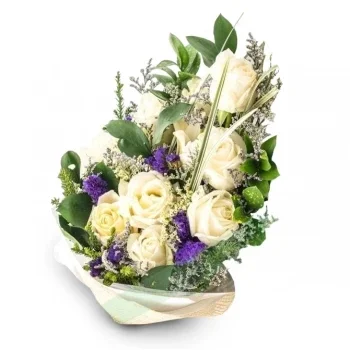 Fuengirola Blumen Florist- Sanfter weißer Tribut Blumen Lieferung