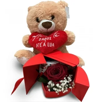 flores Braga floristeria -  Dulce sorpresa de San Valentín Ramos de  con entrega a domicilio
