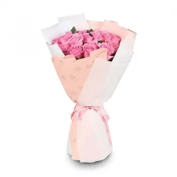 دبي الزهور على الإنترنت - بتلات الجمال الوردية باقة