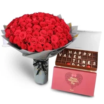 Аз-Зура цветы- Розы ко Дню святого Валентина Марвел Цветок Доставка