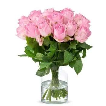 Кастенрей цветя- Елегантни розови рози Цвете Доставка