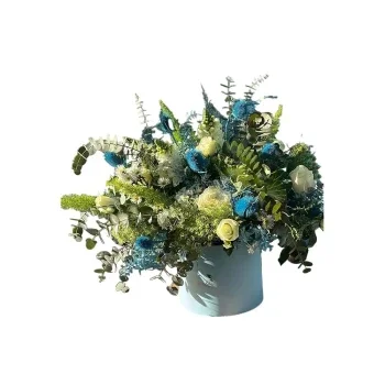 flores de Daher el baydar- Buquê Azul Flor Entrega