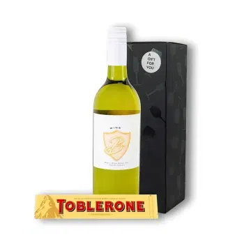 flores Alicante floristeria - Set de regalo de vino blanco