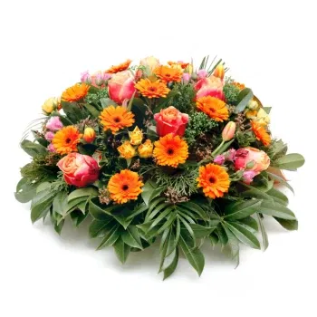 Флоренция цветя- Погребални цветя и купа с цветя за съболезнов