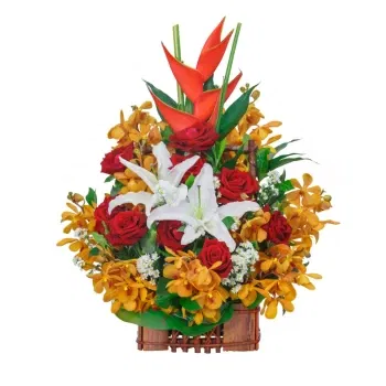 بائع زهور صقلية- قطعة مركزية من الزهور الغريبة