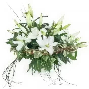 بائع زهور بوردو- باقة الزنبق الأبيض اليكانتي باقة الزهور