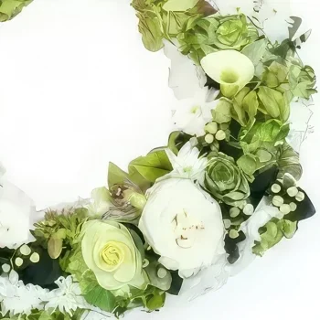 fleuriste fleurs de Bordeaux- Couronne de fleurs blanches Aristophane Bouquet/Arrangement floral